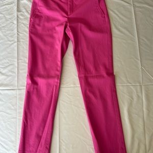 Banana Republic wool blend pants pink Sloan style slim fit side pockets size 2
